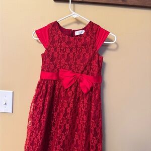 Red Lace Kids Dress